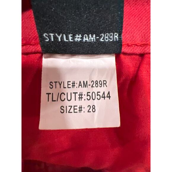 Ashley Mason, Red Disstressed Skinny Jeans, Size 28, KB255 - Picture 6 of 6